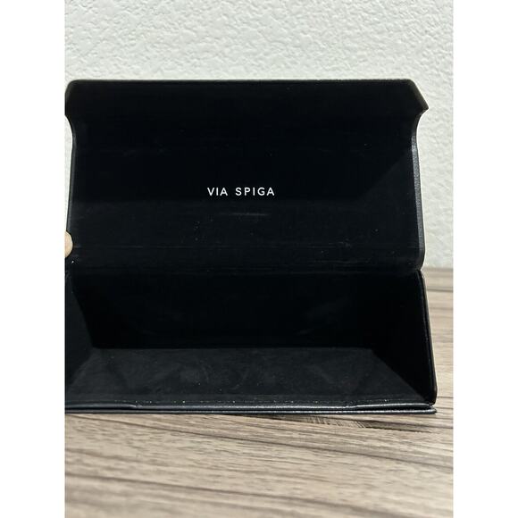 Via Spiga Eyeglasses/Sunglasses Folding Black Triangle Case "Only Case" - Picture 6 of 6